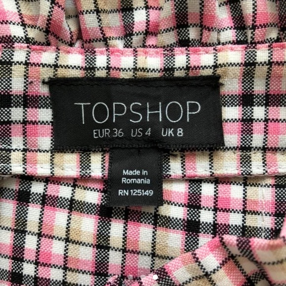 Topshop plaid mini skirt women’s - Picture 3 of 3